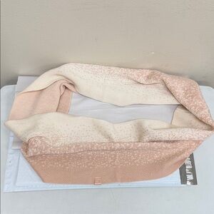 Calvin Klein Blush and Cream Knit Scarf